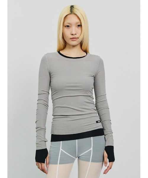 SORIN(ソリン )の「Lyocell Basic Fit Top/リヨセル ベーシックフィットトップ(Tシャツ/カットソー・レディース・ブラック/グレー/ホワイト/ベージュ・38)」の15枚目の写真