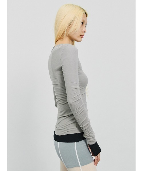 SORIN(ソリン )の「Lyocell Basic Fit Top/リヨセル ベーシックフィットトップ(Tシャツ/カットソー・レディース・ブラック/グレー/ホワイト/ベージュ・38)」の13枚目の写真