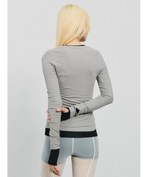 SORIN(ソリン )の「Lyocell Basic Fit Top/リヨセル ベーシックフィットトップ(Tシャツ/カットソー・レディース・ブラック/グレー/ホワイト/ベージュ・38)」の17枚目の写真