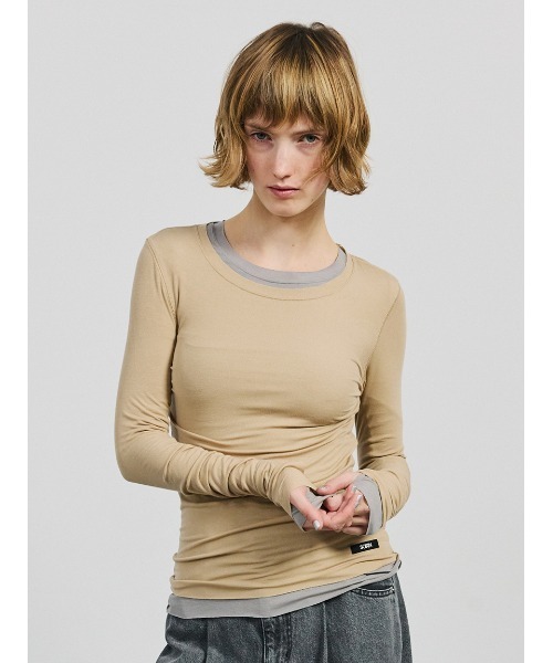 SORIN(ソリン )の「Lyocell Basic Fit Top/リヨセル ベーシックフィットトップ(Tシャツ/カットソー・レディース・ブラック/グレー/ホワイト/ベージュ・38)」の19枚目の写真