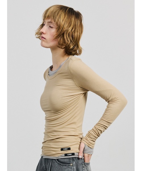 SORIN(ソリン )の「Lyocell Basic Fit Top/リヨセル ベーシックフィットトップ(Tシャツ/カットソー・レディース・ブラック/グレー/ホワイト/ベージュ・38)」の21枚目の写真