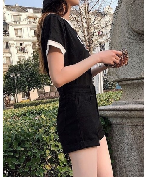 CHEER(チアー)の「裾折り返しショートパンツ(その他パンツ・レディース・ブラック・S/M/L/LL)」の7枚目の写真