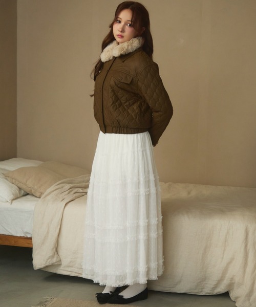 伊太利屋　ファー　キルティングジャケット　ブルゾン ファー襟キルティングジャケット（ブルゾン）｜TITTY&CO.（ティ