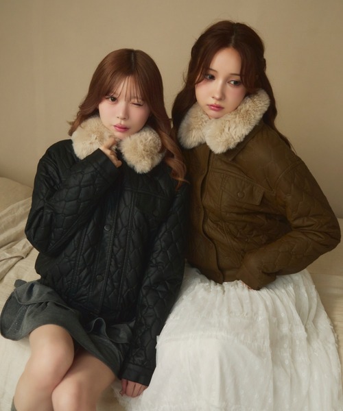セール】ファー襟キルティングジャケット（ブルゾン）｜TITTY&CO