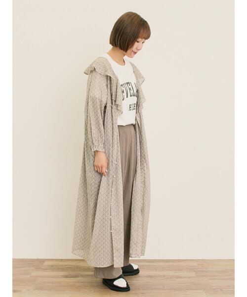 Samansa Mos2（サマンサ モスモス）の「【S/Mサイズ】柄アソート襟フリル2WAYワンピース（ワンピース・レディース・ベージュ/ネイビー/キナリ/グリーン・M/S）」の14枚目の写真