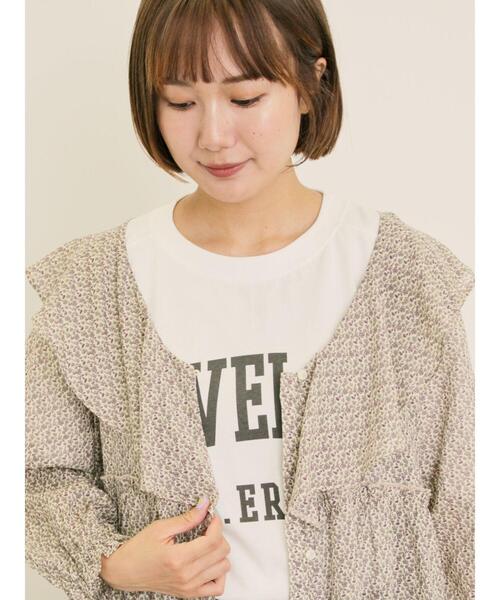 Samansa Mos2（サマンサ モスモス）の「【S/Mサイズ】柄アソート襟フリル2WAYワンピース（ワンピース・レディース・ベージュ/ネイビー/キナリ/グリーン・M/S）」の17枚目の写真