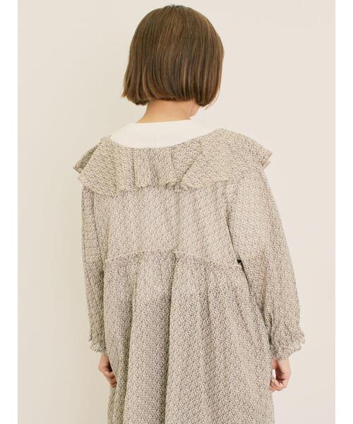 Samansa Mos2（サマンサ モスモス）の「【S/Mサイズ】柄アソート襟フリル2WAYワンピース（ワンピース・レディース・ベージュ/ネイビー/キナリ/グリーン・M/S）」の18枚目の写真