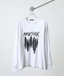 オーバーサイズ プリント ロングTシャツ Oversized printed long sleeve T-shirt unisex
