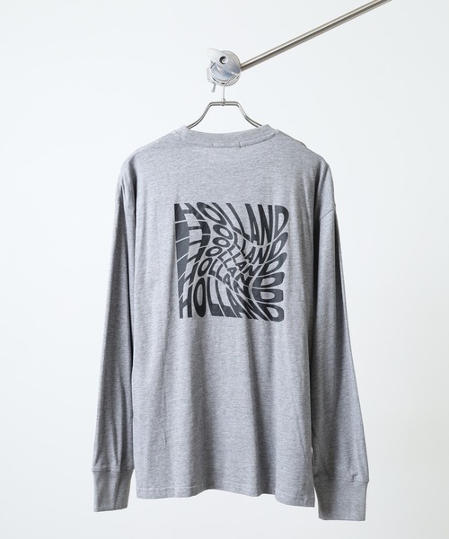 FUNALIVE(ファンアライブ)の「オーバーサイズ プリント ロングTシャツ Oversized printed long sleeve T-shirt unisex(Tシャツ/カットソー・メンズ・ヘザーチャコール/オフホワイト/チャコールグレー/ネイビー/ブラック/杢グレー/ホワイト系3/ホワイト系2/ヘザーグレー/ホワイト系1/ブラック系2/オートミール/ブラック系4/チャコール/サックスブルー/ブラック系1/ネイビー系1/パープル・L/M/XL)」の12枚目の写真