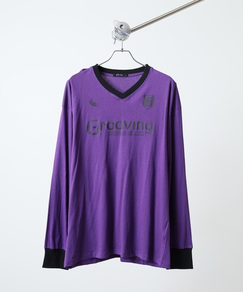 FUNALIVE(ファンアライブ)の「オーバーサイズ プリント ロングTシャツ Oversized printed long sleeve T-shirt unisex(Tシャツ/カットソー・メンズ・ヘザーチャコール/オフホワイト/チャコールグレー/ネイビー/ブラック/杢グレー/ホワイト系3/ホワイト系2/ヘザーグレー/ホワイト系1/ブラック系2/オートミール/ブラック系4/チャコール/サックスブルー/ブラック系1/ネイビー系1/パープル・L/M/XL)」の18枚目の写真