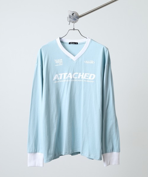 FUNALIVE(ファンアライブ)の「オーバーサイズ プリント ロングTシャツ Oversized printed long sleeve T-shirt unisex(Tシャツ/カットソー・メンズ・ヘザーチャコール/オフホワイト/チャコールグレー/ネイビー/ブラック/杢グレー/ホワイト系3/ホワイト系2/ヘザーグレー/ホワイト系1/ブラック系2/オートミール/ブラック系4/チャコール/サックスブルー/ブラック系1/ネイビー系1/パープル・L/M/XL)」の16枚目の写真