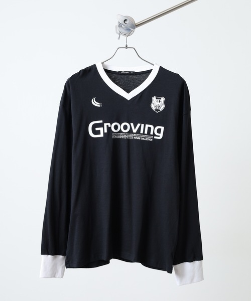 FUNALIVE(ファンアライブ)の「オーバーサイズ プリント ロングTシャツ Oversized printed long sleeve T-shirt unisex(Tシャツ/カットソー・メンズ・ヘザーチャコール/オフホワイト/チャコールグレー/ネイビー/ブラック/杢グレー/ホワイト系3/ホワイト系2/ヘザーグレー/ホワイト系1/ブラック系2/オートミール/ブラック系4/チャコール/サックスブルー/ブラック系1/ネイビー系1/パープル・L/M/XL)」の20枚目の写真