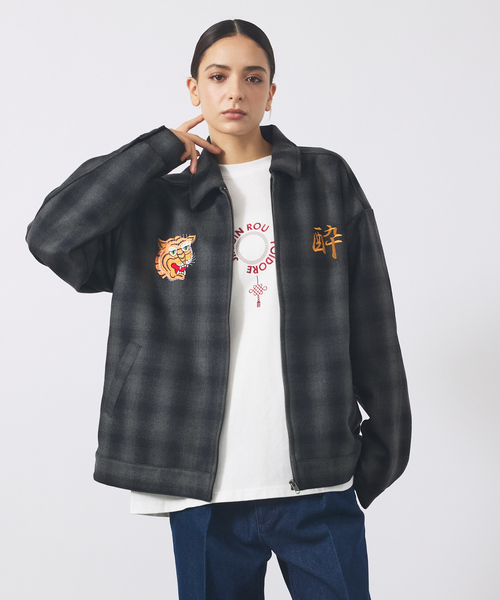 ABAHOUSE（アバハウス）の「【YOIDORE / ヨイドレ】Souvenir Wool Jacket / スーベニアウールジャケット/ベトジャン/バッファローチェック/ユニセックス（ブルゾン・メンズ・ブラック/レッド/ブルー・L/M）」の10枚目の写真