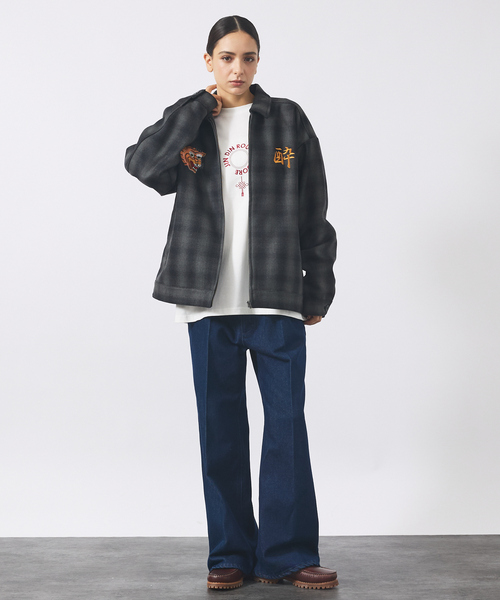 ABAHOUSE（アバハウス）の「【YOIDORE / ヨイドレ】Souvenir Wool Jacket / スーベニアウールジャケット/ベトジャン/バッファローチェック/ユニセックス（ブルゾン・メンズ・ブラック/レッド/ブルー・L/M）」の9枚目の写真