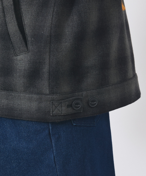 ABAHOUSE（アバハウス）の「【YOIDORE / ヨイドレ】Souvenir Wool Jacket / スーベニアウールジャケット/ベトジャン/バッファローチェック/ユニセックス（ブルゾン・メンズ・ブラック/レッド/ブルー・L/M）」の22枚目の写真