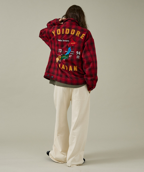 ABAHOUSE（アバハウス）の「【YOIDORE / ヨイドレ】Souvenir Wool Jacket / スーベニアウールジャケット/ベトジャン/バッファローチェック/ユニセックス（ブルゾン・メンズ・ブラック/レッド/ブルー・L/M）」の14枚目の写真