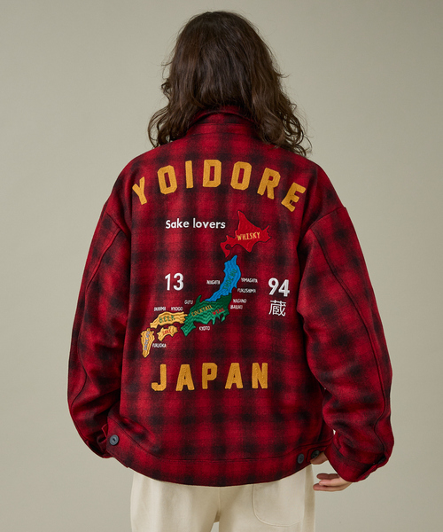 ABAHOUSE（アバハウス）の「【YOIDORE / ヨイドレ】Souvenir Wool Jacket / スーベニアウールジャケット/ベトジャン/バッファローチェック/ユニセックス（ブルゾン・メンズ・ブラック/レッド/ブルー・L/M）」の12枚目の写真