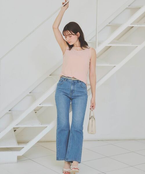 COHINA（コヒナ）の「シアーレイヤードノースリセット 【低身長・小柄女性】（タンクトップ・レディース・グレー/ピンク/グリーン・ONE SIZE）」の6枚目の写真