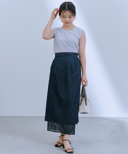 COHINA（コヒナ）の「シアーレイヤードノースリセット 【低身長・小柄女性】（タンクトップ・レディース・グレー/ピンク/グリーン・ONE SIZE）」の14枚目の写真