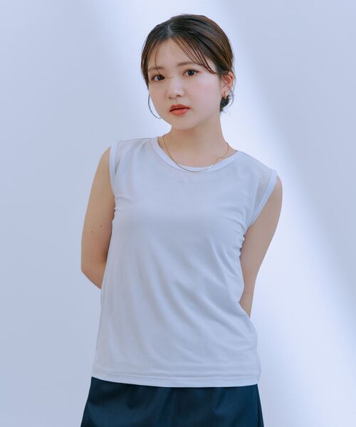 COHINA（コヒナ）の「シアーレイヤードノースリセット 【低身長・小柄女性】（タンクトップ・レディース・グレー/ピンク/グリーン・ONE SIZE）」の12枚目の写真