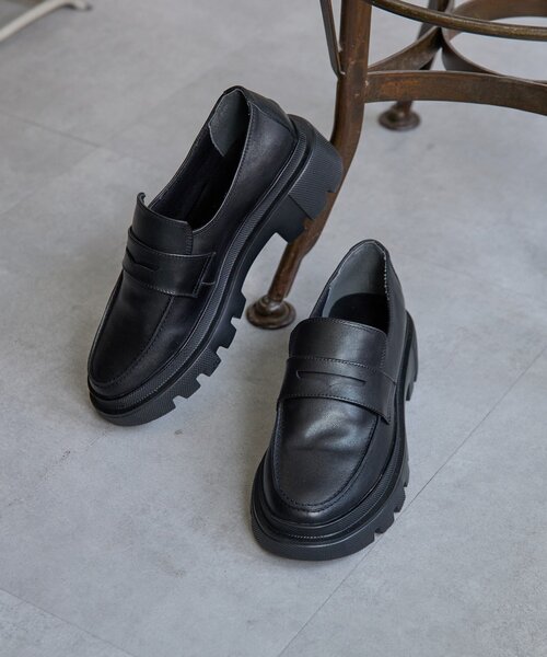 GALLARDAGALANTE（ガリャルダガランテ）の「【2.718】タンクソールローファー（ブーツ・レディース・ブラック/アイボリー・38/36/37）」の2枚目の写真