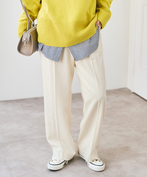 Spick & Span(スピックアンドスパン)の「サキソニーイージースラックスパンツ(スラックス・レディース・ホワイト/その他1/その他6・34/36/38/40)」の2枚目の写真