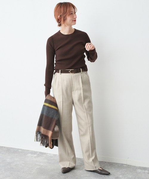 Spick & Span(スピックアンドスパン)の「サキソニーイージースラックスパンツ(スラックス・レディース・ホワイト/その他1/その他6・34/36/38/40)」の8枚目の写真