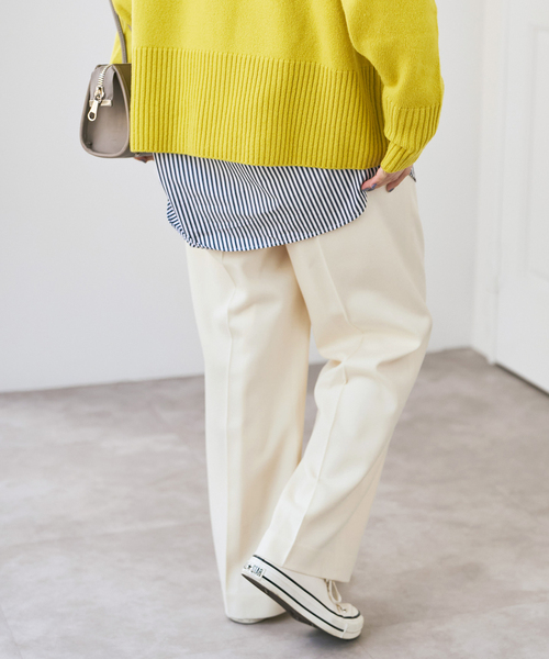 Spick & Span(スピックアンドスパン)の「サキソニーイージースラックスパンツ(スラックス・レディース・ホワイト/その他1/その他6・34/36/38/40)」の12枚目の写真