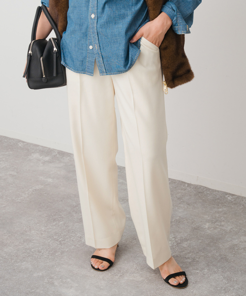 Spick & Span(スピックアンドスパン)の「サキソニーイージースラックスパンツ(スラックス・レディース・ホワイト/その他1/その他6・34/36/38/40)」の14枚目の写真