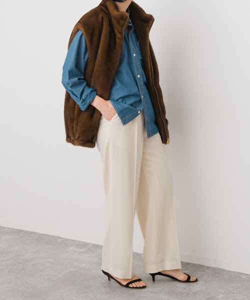 Spick & Span(スピックアンドスパン)の「サキソニーイージースラックスパンツ(スラックス・レディース・ホワイト/その他1/その他6・34/36/38/40)」の19枚目の写真