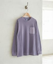 【JEMORGAN / ジェーイーモーガン】20/2天竺 ピグメントバイオウォッシュ ポケット付き 長袖Tシャツ ユニセックス