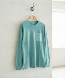 【JEMORGAN / ジェーイーモーガン】20/2天竺 ピグメントバイオウォッシュ ポケット付き 長袖Tシャツ ユニセックス