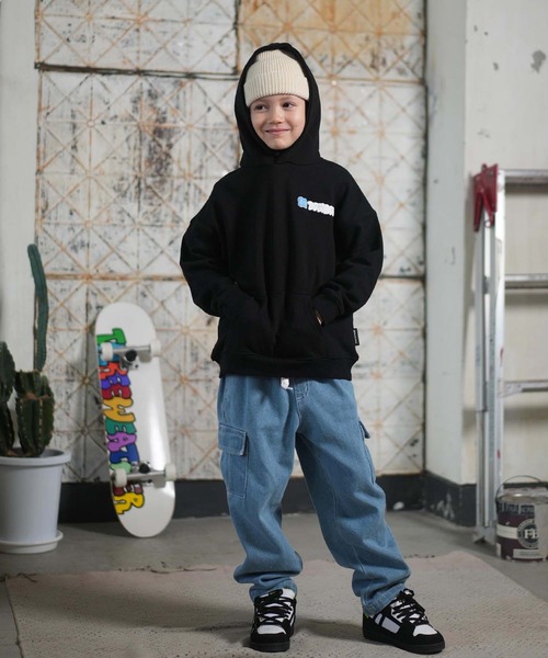 DC(ディーシー)の「DC/ディーシー 25 KD SK CREW PH キッズ プルオーバー パーカー YPO254513(パーカー・キッズ・ブラウン/ブラック・160cm/150cm/140cm/130cm/120cm)」の6枚目の写真