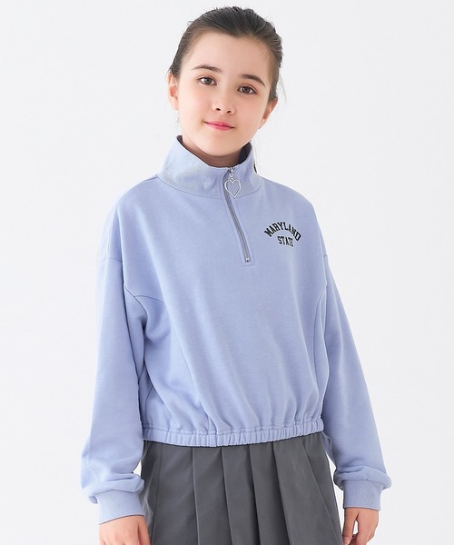キッズ ハーフジップスウェットトップス（スウェット）｜coca（coca