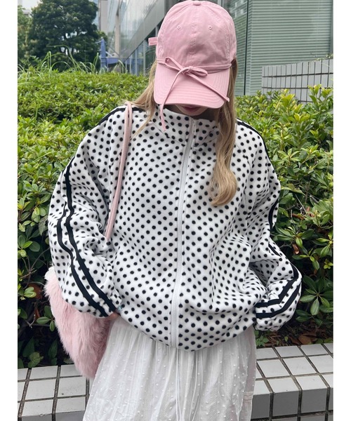 WC（ダブル シー）の「《セットアップ対応★》ドットフリースパーカー（パーカー・レディース・ホワイト/ブラック・FREE）」の14枚目の写真