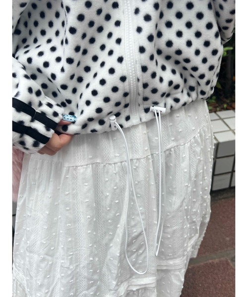 WC（ダブル シー）の「《セットアップ対応★》ドットフリースパーカー（パーカー・レディース・ホワイト/ブラック・FREE）」の7枚目の写真