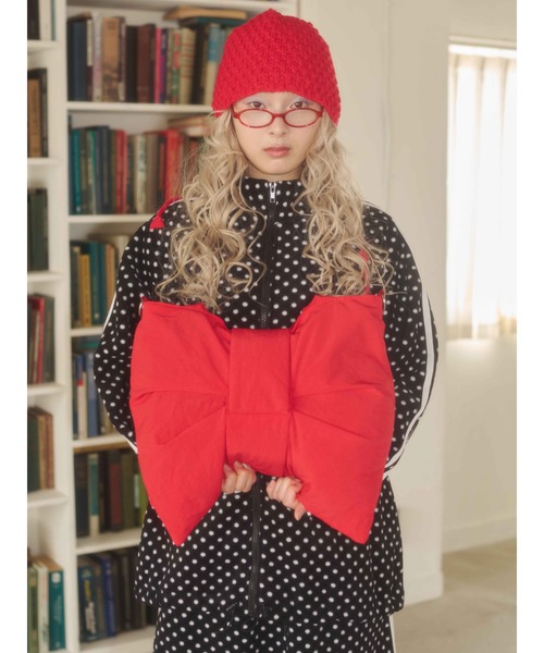 WC（ダブル シー）の「《セットアップ対応★》ドットフリースパーカー（パーカー・レディース・ホワイト/ブラック・FREE）」の5枚目の写真