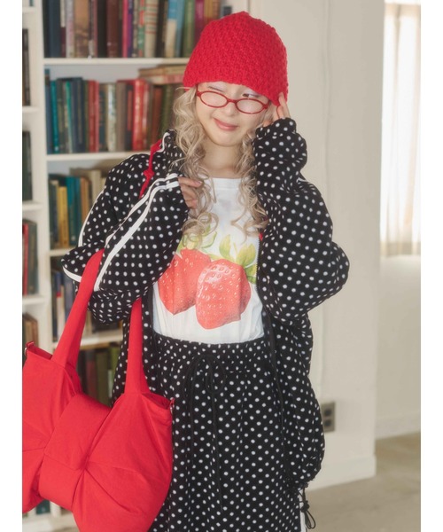 WC（ダブル シー）の「《セットアップ対応★》ドットフリースパーカー（パーカー・レディース・ホワイト/ブラック・FREE）」の8枚目の写真