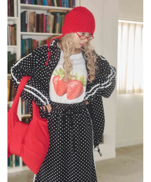 WC（ダブル シー）の「《セットアップ対応★》ドットフリースパーカー（パーカー・レディース・ホワイト/ブラック・FREE）」の13枚目の写真