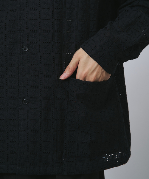 B.C STOCK(ベーセーストック)の「オーバーダイレース ロングスリーブシャツ(シャツ/ブラウス・メンズ・ブラック/ブラウン/キャメル・FREE)」の19枚目の写真