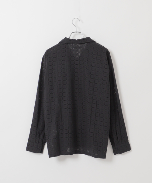 B.C STOCK(ベーセーストック)の「オーバーダイレース ロングスリーブシャツ(シャツ/ブラウス・メンズ・ブラック/ブラウン/キャメル・FREE)」の14枚目の写真