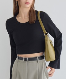 BAMBI WATER（バンビウォーター）の「【特許取得】カップ付き クロップドT ロング 長袖 ブラトップ（Tシャツ/カットソー・レディース）」