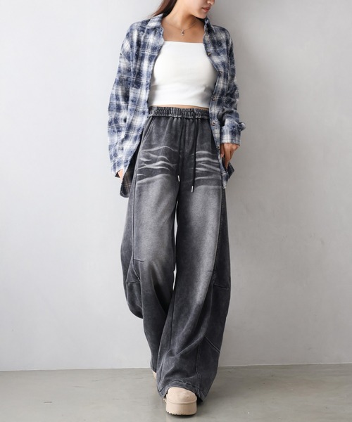 SpRay（スプレイ）の「スタッズ付きオンブレチェックシャツ（シャツ/ブラウス・レディース・ブラック/ネイビー・FREE）」の12枚目の写真