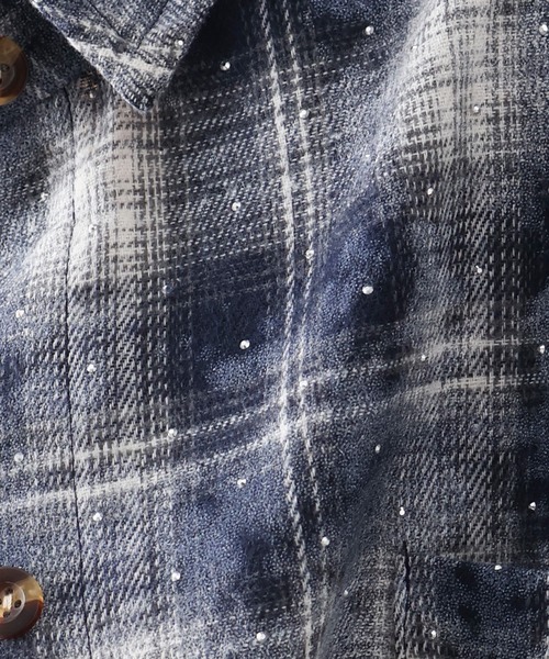 SpRay（スプレイ）の「スタッズ付きオンブレチェックシャツ（シャツ/ブラウス・レディース・ブラック/ネイビー・FREE）」の11枚目の写真