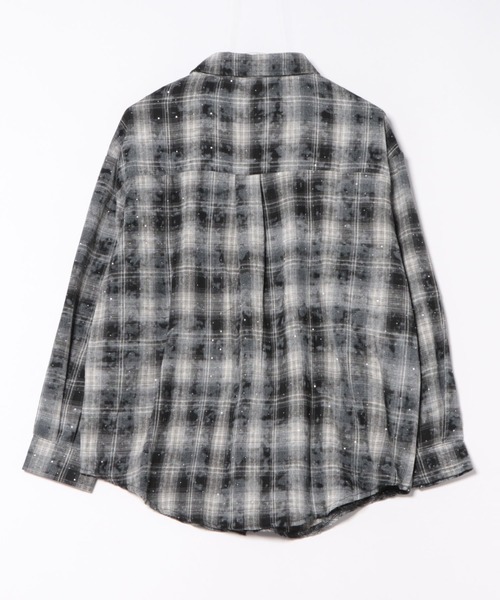 SpRay（スプレイ）の「スタッズ付きオンブレチェックシャツ（シャツ/ブラウス・レディース・ブラック/ネイビー・FREE）」の9枚目の写真