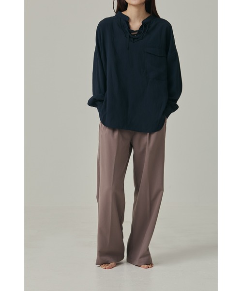Alia(アリア)の「line tuck tracksuit(スラックス・レディース・モカ/アイボリー・M/S)」の6枚目の写真