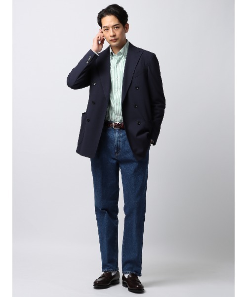 SUIT SQUARE(スーツスクエア)の「隠しボタンダウンカラーシャツ 長袖 ノンアイロン ポリエステルオックス(シャツ/ブラウス・メンズ・グリーン系/グレー系・S/M/L/LL)」の9枚目の写真