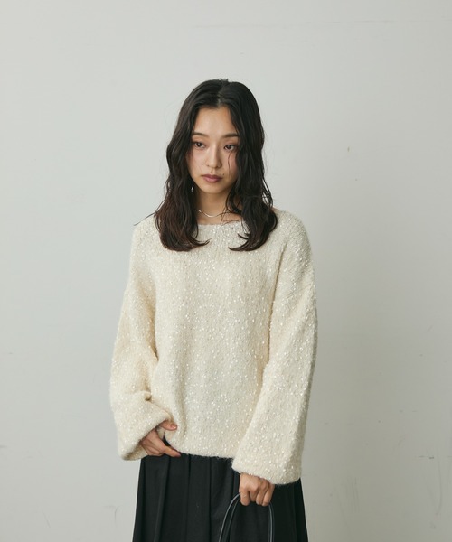 テープヤーンニットトップス（ニット/セーター）｜Lunea（ルネア）の