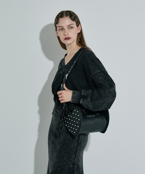 anna sui nyc(アナ スイ エヌ ワイ シー)の「ツインハートレザーバッグ(ショルダーバッグ・レディース・ブラック/レッド・FREE)」の5枚目の写真
