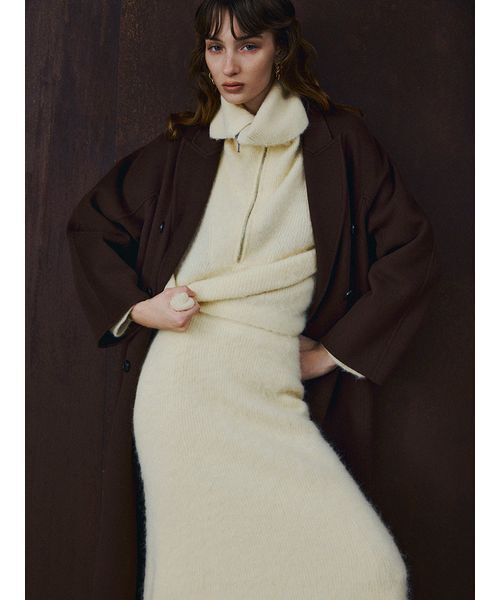 ウールリバーダブルブレストチェスターコート（チェスターコート